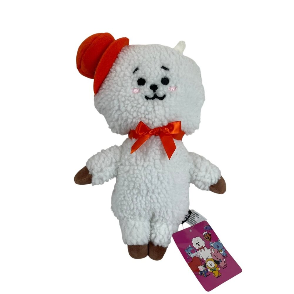 BTS BT21 Friendly RJ Wooly Hat Bow Plush 13" Stuffed Toy Lovey